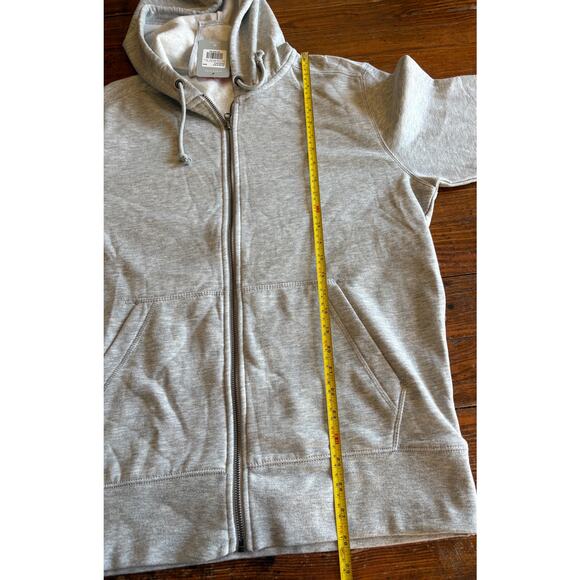 NWT Vizzy Hard Seltzer Unisex Hoodie Fleece Zip Jacket Heather Gray MED - Picture 10 of 10